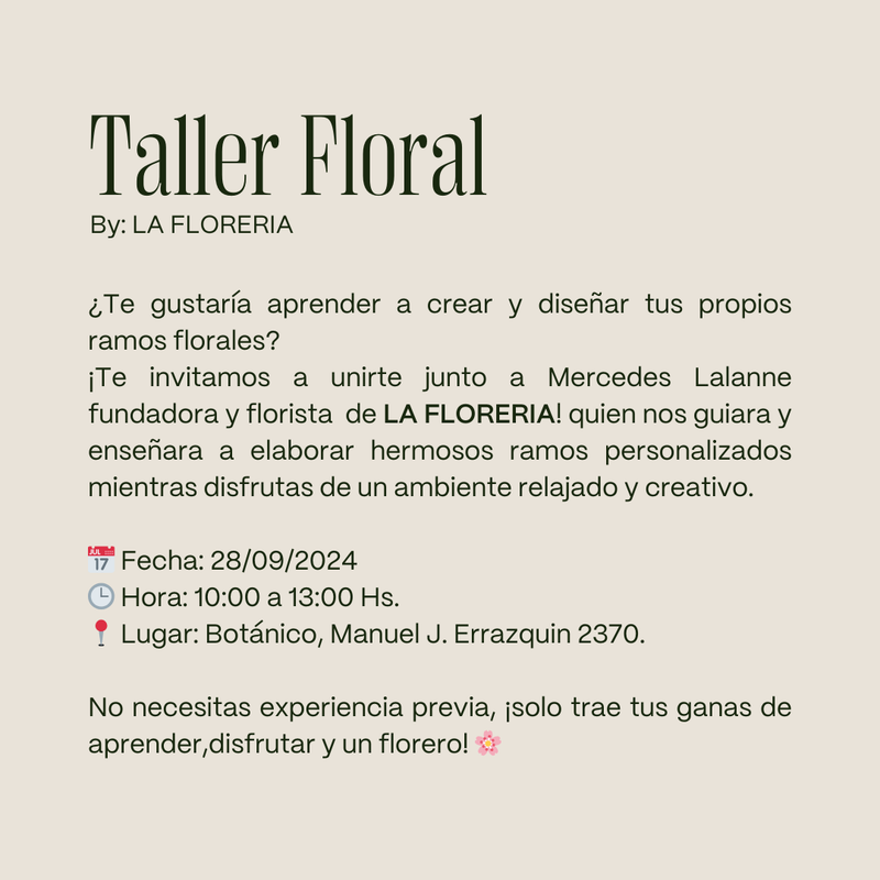 💐 Taller Floral 💐